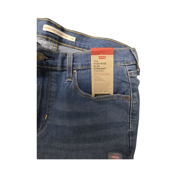 Levi's 724 Women's High Rise Straight Crop Jeans - Picture 7 of 9